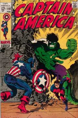 Captain America #110—features the Hulk. Click for value