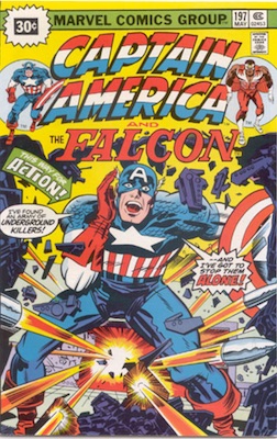 Captain America #197 Marvel 30c Price Variant May, 1976 Regular Blurb