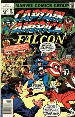Captain America #217, 1st Marvel Man. Click for values