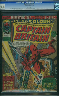 100 Hot Comics: Captain Britain #8, 1st Betsy Braddock, aka Psylocke. Click to buy a copy at Goldin