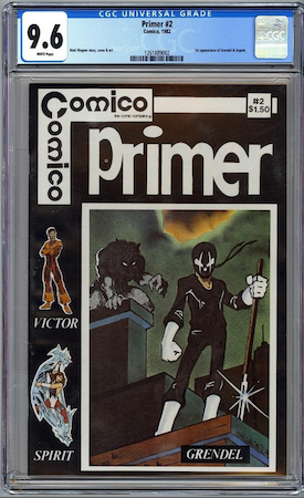 100 Hot Comics 21 Comico Primer 2 1st Grendel