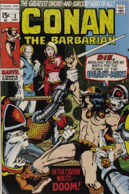 Conan the Barbarian #2 (December 1970): Beat-Men vs Manlings! Click for value