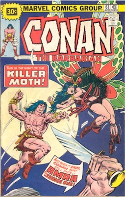Conan the Barbarian #61 30 Cent Price Variant April, 1976 Starburst Blurb