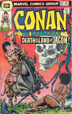 Conan #62 30c Price Variant May, 1976. Starburst Blurb