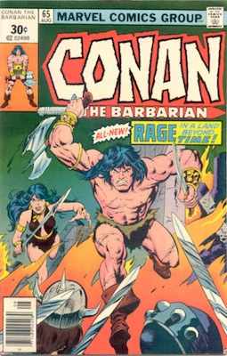 Conan the Barbarian #65 30 Cent Marvel Price Variant August, 1976. Square Price Box