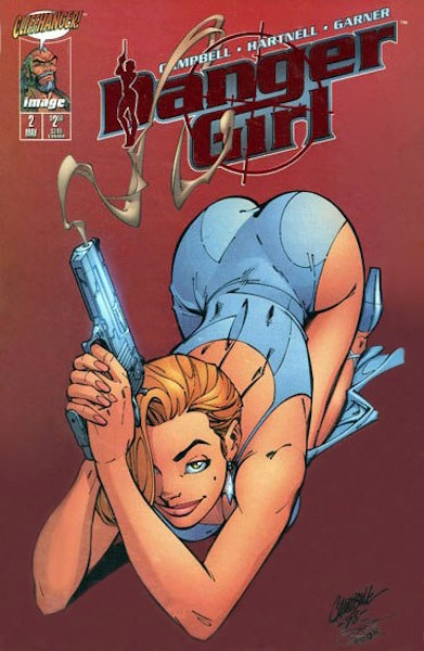 #3: Danger Girl 2 Ruby Red Smoking Gun Variant, Campbell (1998). Click for values