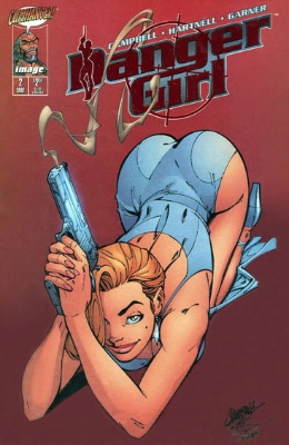 Danger Girl #2 (1998): Ruby Red Smoking Gun variant cover. Click for values