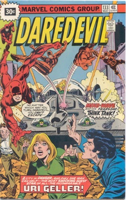 Daredevil #133 30 Cent Price Variant May, 1976. Starburst Blurb
