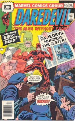 Daredevil #135 30c Marvel Price Variant July, 1976 Starburst Blurb