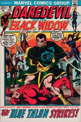 Daredevil and the Black Widow #92 (October 1972): Black Widow Gets Co-Star Status. Click for values