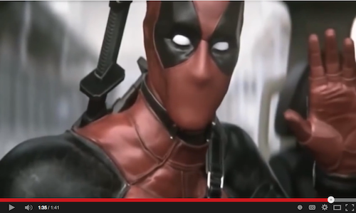 Deadpool movie test footage on YouTube