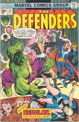 Defenders #34 Marvel Price Variant 30c Edition April, 1976. Regular Price Box