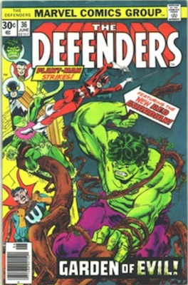 Defenders #36 30 Cent Price Variant June, 1976. Regular Price Box