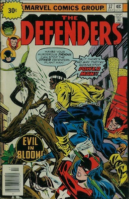 Defenders #37 Marvel 30c Cover Price Variant July, 1976. Regular Price Box