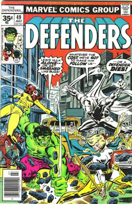Defenders #49 Marvel 35c Price Variant