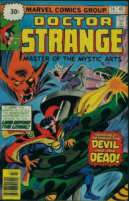 Doctor Strange #16 Marvel 30 Cent Price Variants July, 1976. Starburst Flash