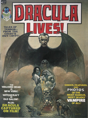 Dracula Lives! #1 (1973): Curtis magazine (Marvel): rare in high grade. Click for value