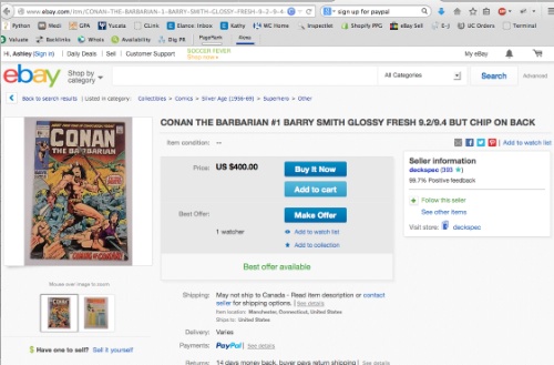 How to use our eBay comic book appraisal service