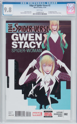 Edge of Spider Verse 2, regular edition. Click to buy a copy from Goldin