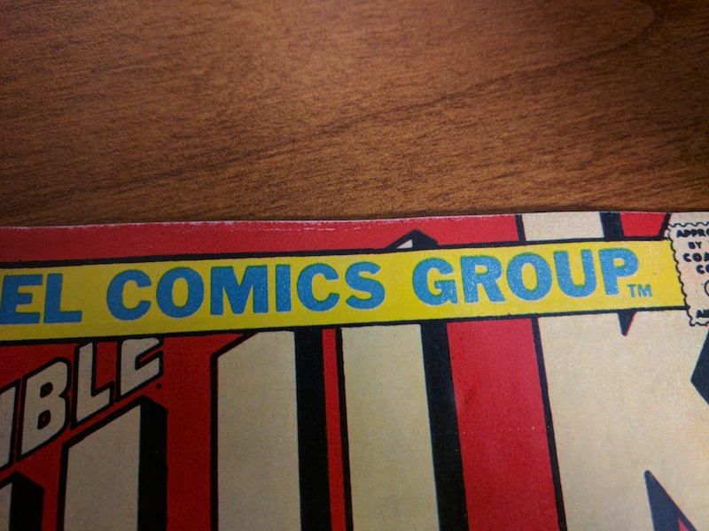 Fake copy of Incredible Hulk 181: Color is not deep and pure like the original. MARVEL COMICS GROUP in cyan at the top is speckled