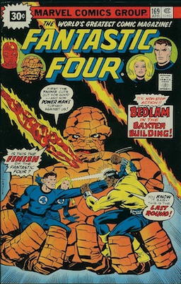Marvel 30 Cent Price Variants: Fantastic Four #169 April, 1976. Starburst Flash