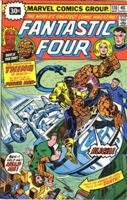 Fantastic Four #170 30 Cent Variant May, 1976. Price in Starburst