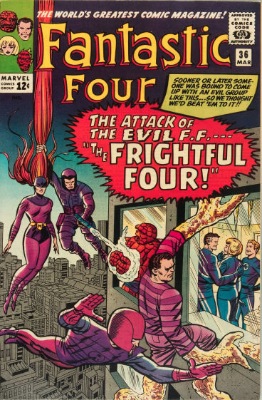 Origin and First Appearance, Frightful Four, Fantastic Four #36, Marvel Comics, 1966. Click for value