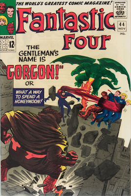 First appearance of Gorgon: Fantastic Four #44. Click for value