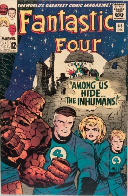 Origin and First Appearance, Black Bolt, Fantastic Four #45, Marvel Comics, 1965. Click for value