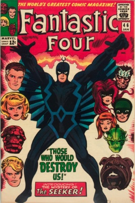 Second appearance and first cover: Fantastic Four #46. Click for values