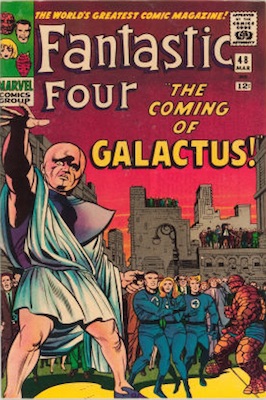 Fantastic Four #48 (Mar 1966): Origin and First Appearance, Galactus and Silver Surfer. Click for values
