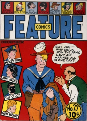 Feature Comics #27: Origin and First Appearance, Doll Man. A very rare comic book. Click for values