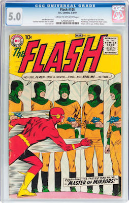 100 Hot Comics: Flash #105, 1st Solo Silver Age Title. Click to buy your copy at Goldin