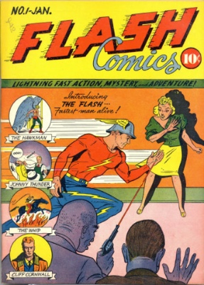 Flash Comics #1: Origin and First Appearance, Golden Age Hawkman. Click for values