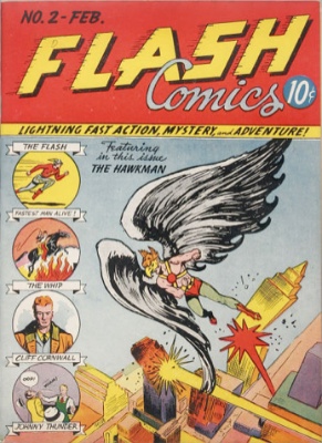 Flash Comics #2: Second Appearance in the Golden Age. Click for values