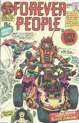 Origin and First Appearance, Infinity Man, Forever People #1, DC Comics, 1971. Click for value