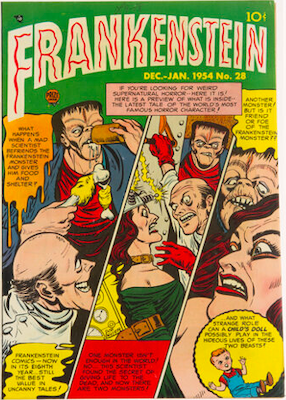 Frankenstein Comics #28: Click Here for Values