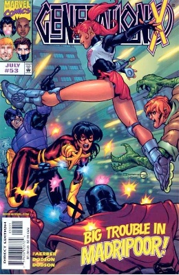 Origin and First Appearance, Nightwind, Generation X #53, Marvel Comics, 1999. Click for value