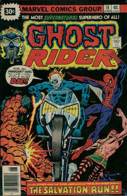 Ghost Rider #18 30 Cent Variant June, 1976. Price in Starburst
