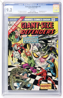 100 Hot Comics: Giant-Size Defenders #3, 1st Appearance of Korvac. Click to buy a copy at Goldin