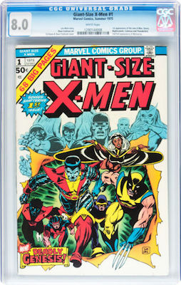 Giant-Size X-Men #1 is an expensive book in high grade. We recommend a crisp CGC 8.0 with white pages. Click to buy a copy from Goldin