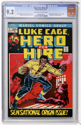 100 Hot Comics: Hero for Hire #1, 1st Luke Cage. Click to buy a copy from Goldin