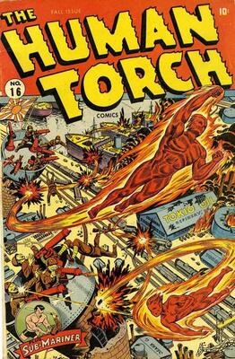 Human Torch #16: Click Here for Values