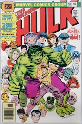 Incredible Hulk #200 30c Price Variant June, 1976. Starburst Flash