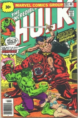 Incredible Hulk #201 30c Variant Edition July, 1976. Starburst Flash