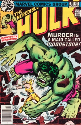 Origin and First Appearance, Moonstone, Incredible Hulk #228, Marvel Comics, 1978. Click for value