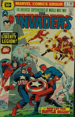 Invaders #6 Marvel 30c Price Variants May, 1976. Starburst Price