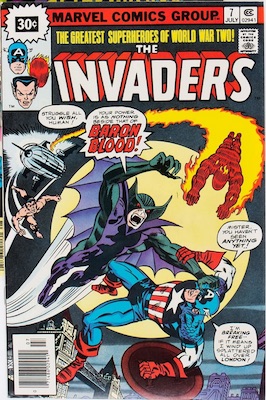 Invaders #7 Marvel 30c Variant July, 1976. Starburst Price