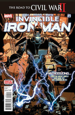 100 Hot Comics: Invincible Iron Man 9: 1st Riri Williams, Ironheart. Click to order a copy at Goldin