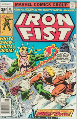 KEY ISSUE! Iron Fist #14 Marvel 35 Cent Price Variants Origin and First Appearance, Sabretooth